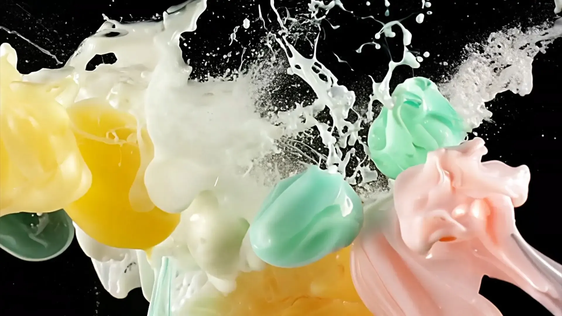 Smooth Pastel Liquid Splash Overlay for Commercial Ads and Beauty Videos